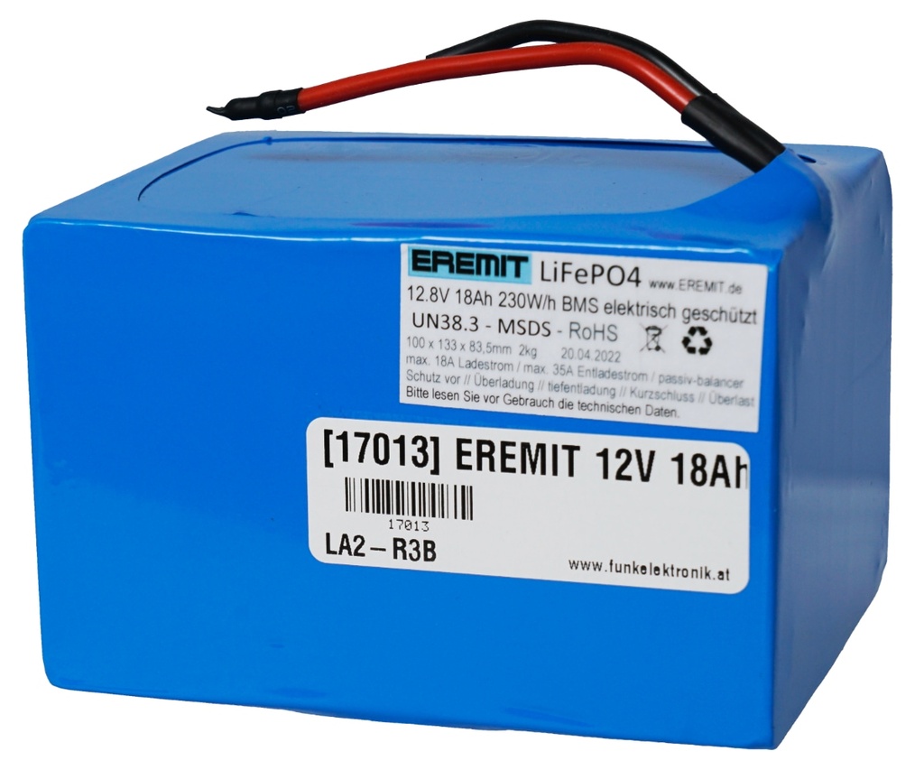 EREMIT 12V 18Ah LiFePO4